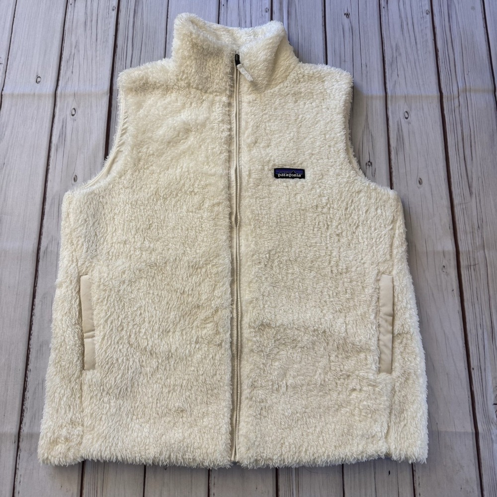 Patagonia Los Gatos Fleece Vest Womens M‎ Full Zip Pockets Soft Mom Outdoor